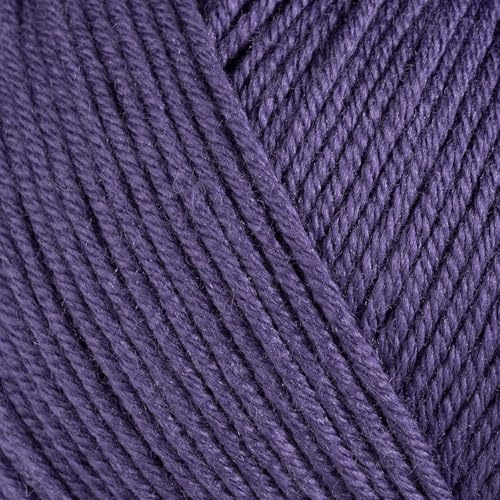 Image of Baby Cotton Blend Yarn - Soft Sport Weight Yarn for Crochet & Amigurumi - 50g /180yds - 60% Cotton 40% Acrylic - Ideal for Baby & Knitting Proj.(Dark Levander, 1 Ball)