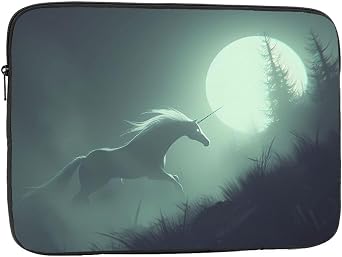 Misty Unicorn Pattern Shockproof Portable Laptop 17 inch Sleeve Bag for Men and Women - Ideal for Business Travel, School, and Daily Use
