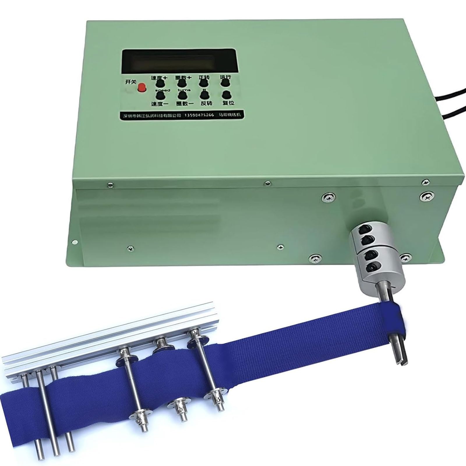YXZYFPP Electric Tape Rolling Coiling Machine, Electric Ribbon Winding Machine with Foot Switch, 1-999RPM Adjustable, Automatic Reset Button, Forward and Reverse, for Ribbons