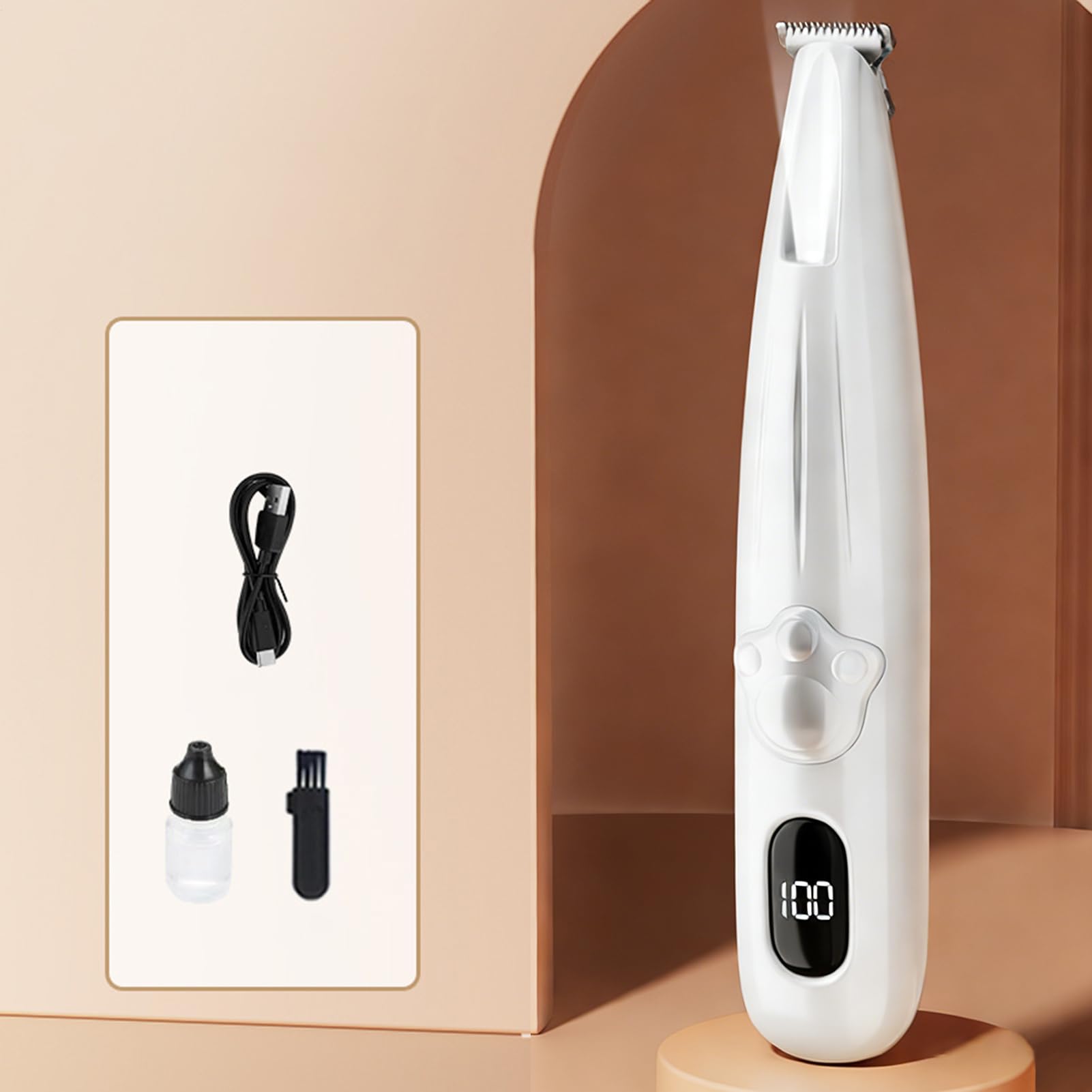 Tondeuse pour Chats et Animaux de Compagnie - Appareil de Toilettage Étanche Rechargeable | Tondeuse Poils et Chiot | pour Pattes Petites et Moyennes Yeux Oreilles Visage et