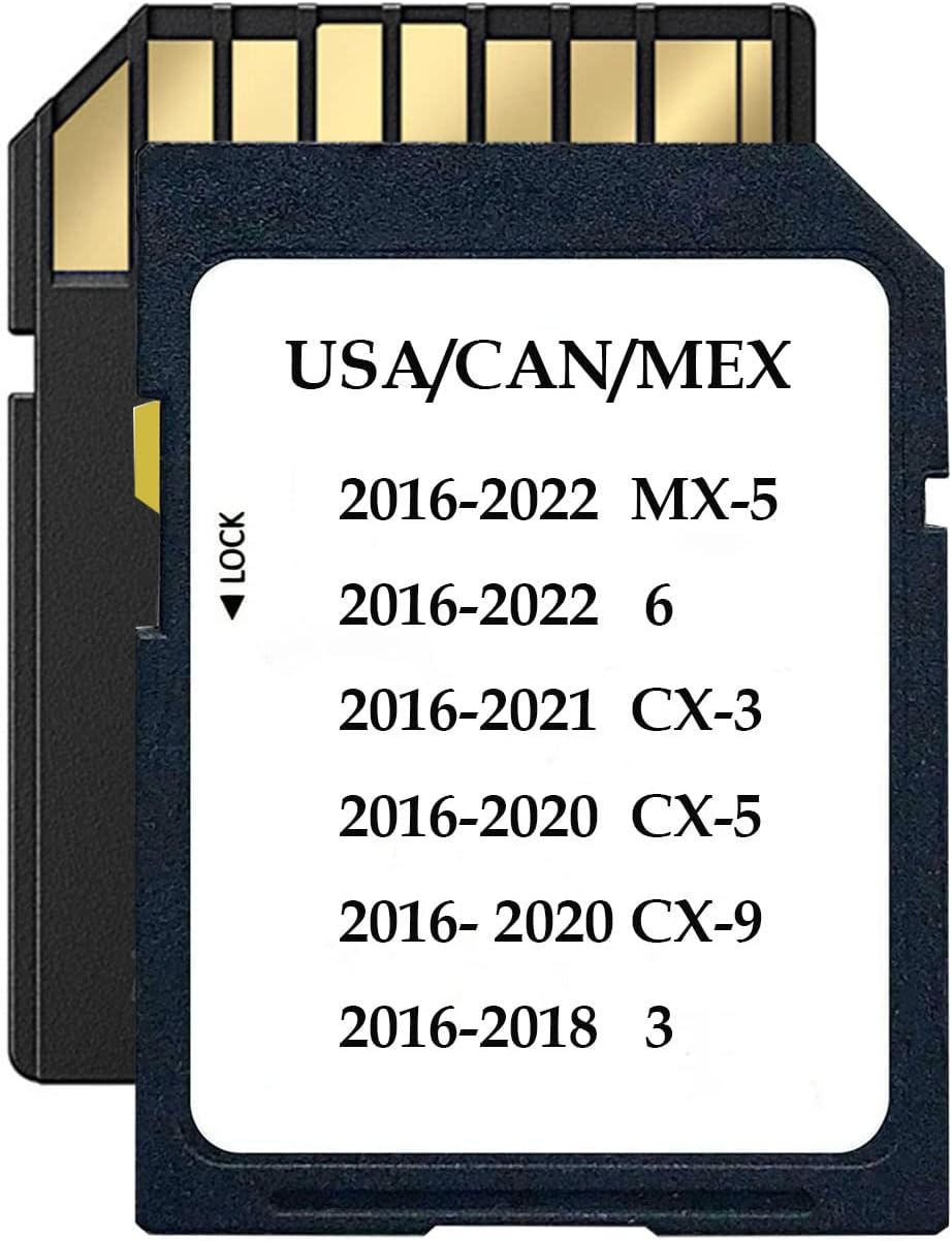 2022 Latest Map Version Navigation sd Card GPS Fits 3 6 CX-3 CX-5 CX-9 MX-5 Miata BHP-166-EZ1P