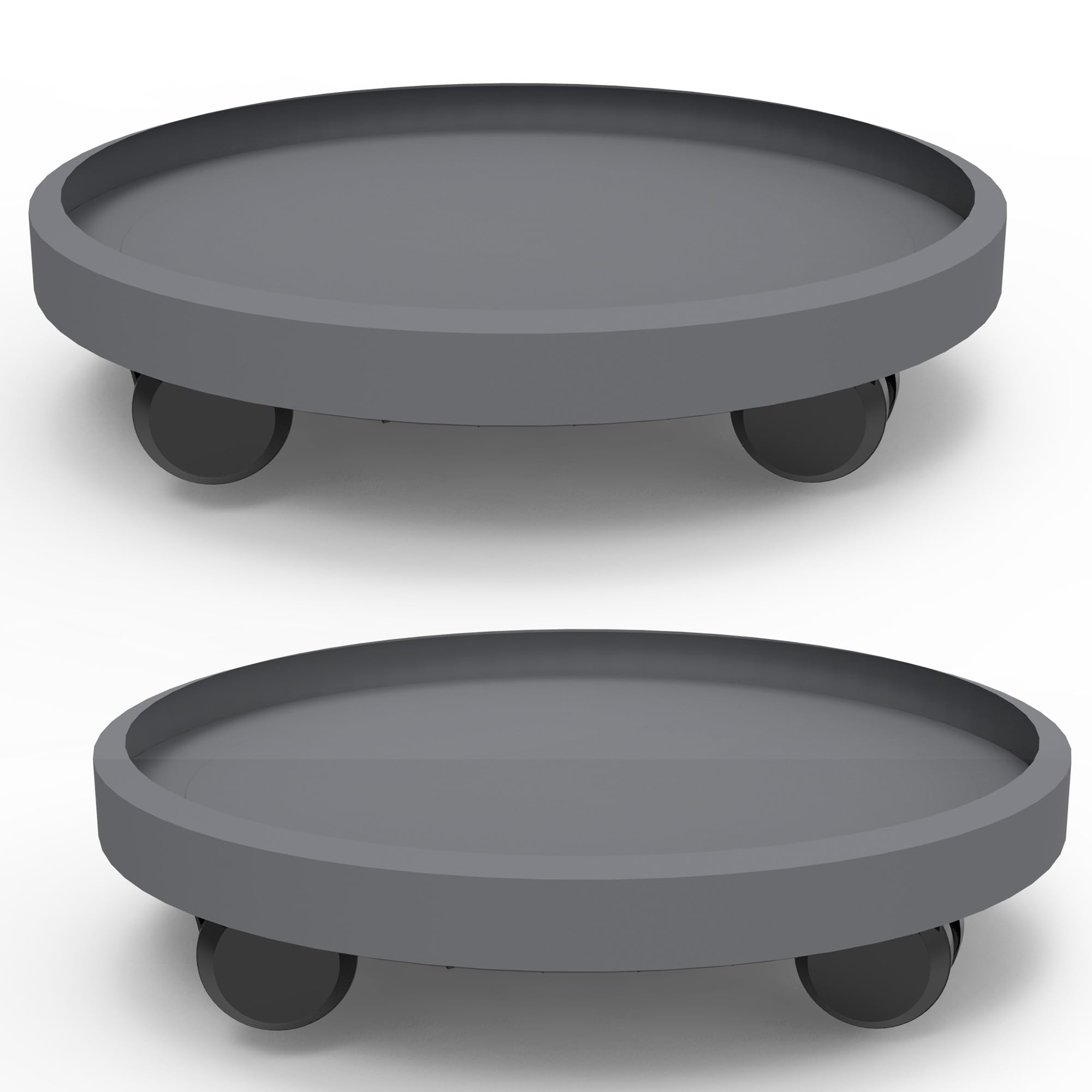 2-Pack 14 Inch Plant Caddies With 5 Wheels - Rolling Plant Stand For Indoor & Outdoor Pots