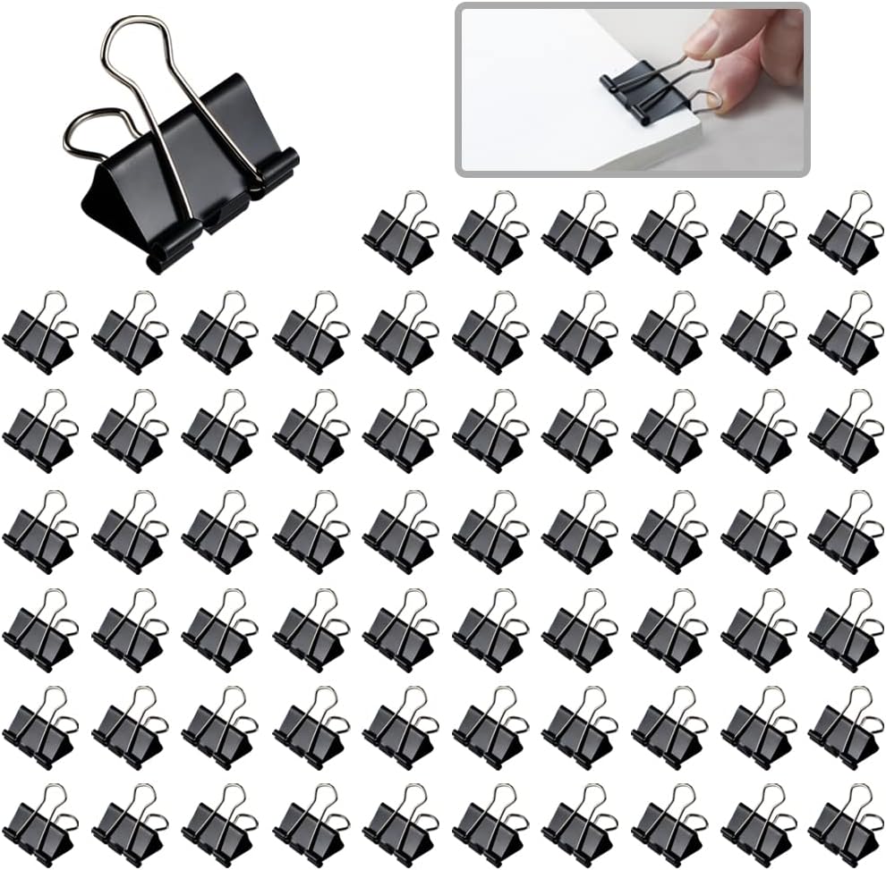 330 Pcs Medium Small Binder Clips 1 Inch Black Paper Clips