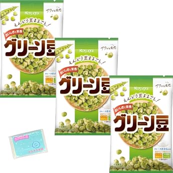 Monolog Style Kasugai Seika Green Beans, 3.2 oz 90 g x 3 Bags, Includes Original Pocket Tissue by Surasura Honpo