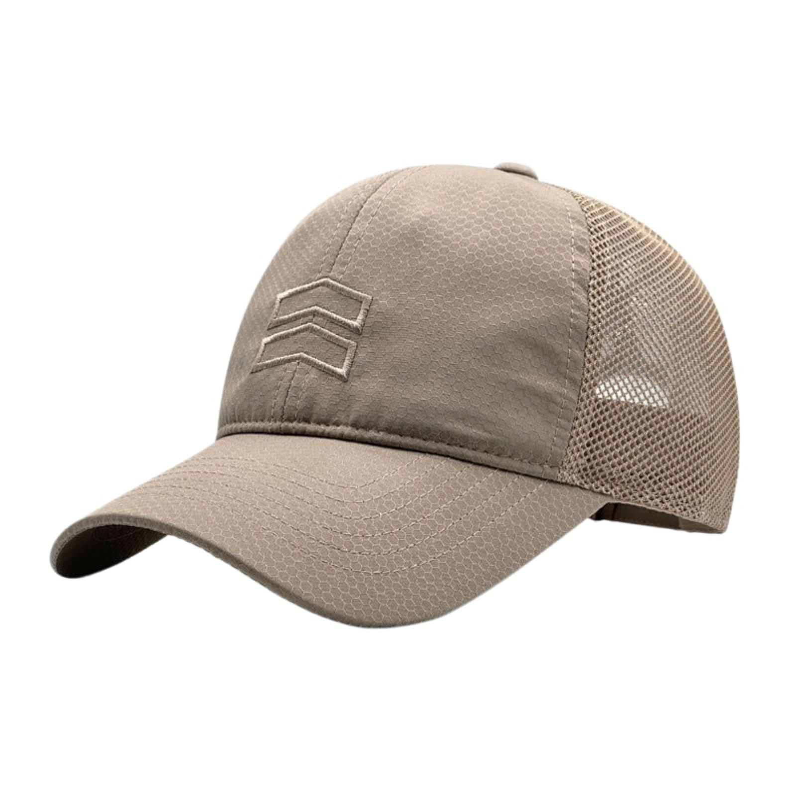 Gorra De Béisbol Malla Respirable Sombrero Al Aire Libre Ajustable En Seco Rápido-Arrow Khaki-l Average 56-60cm