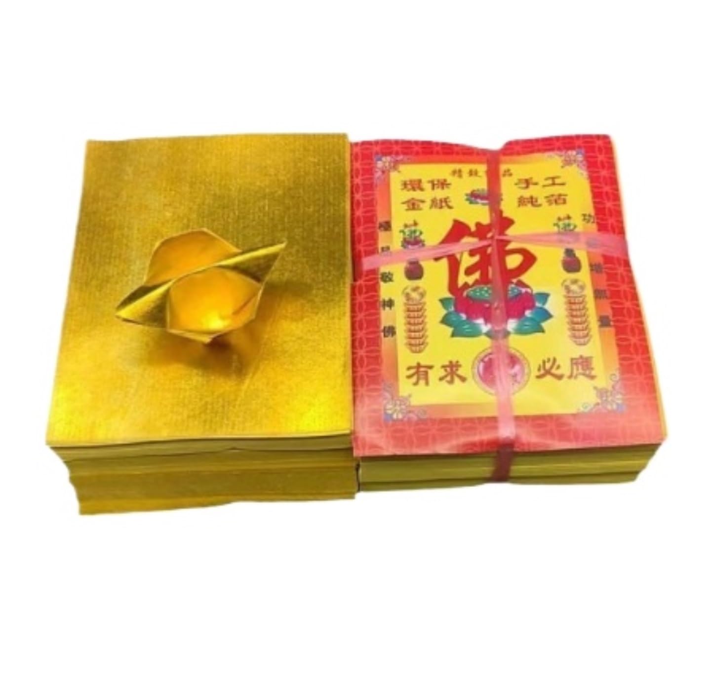 Pieniądze Przodka Papier Joss Z Złotą Folią, Do Palenia Pieniędzy Przodków, Do Kultu Przodków Artykuły Pogrzebowe(160 bundles)
