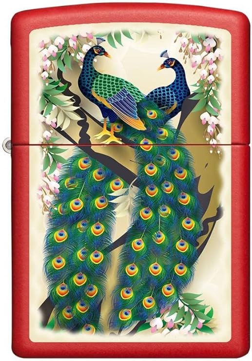 Zippo Original Indian Wedding Peacock Design Pocket Lighter Stylish Look Premium Metal Body Eco Environment-Friendly Unique Stylish Design Travel Friendly