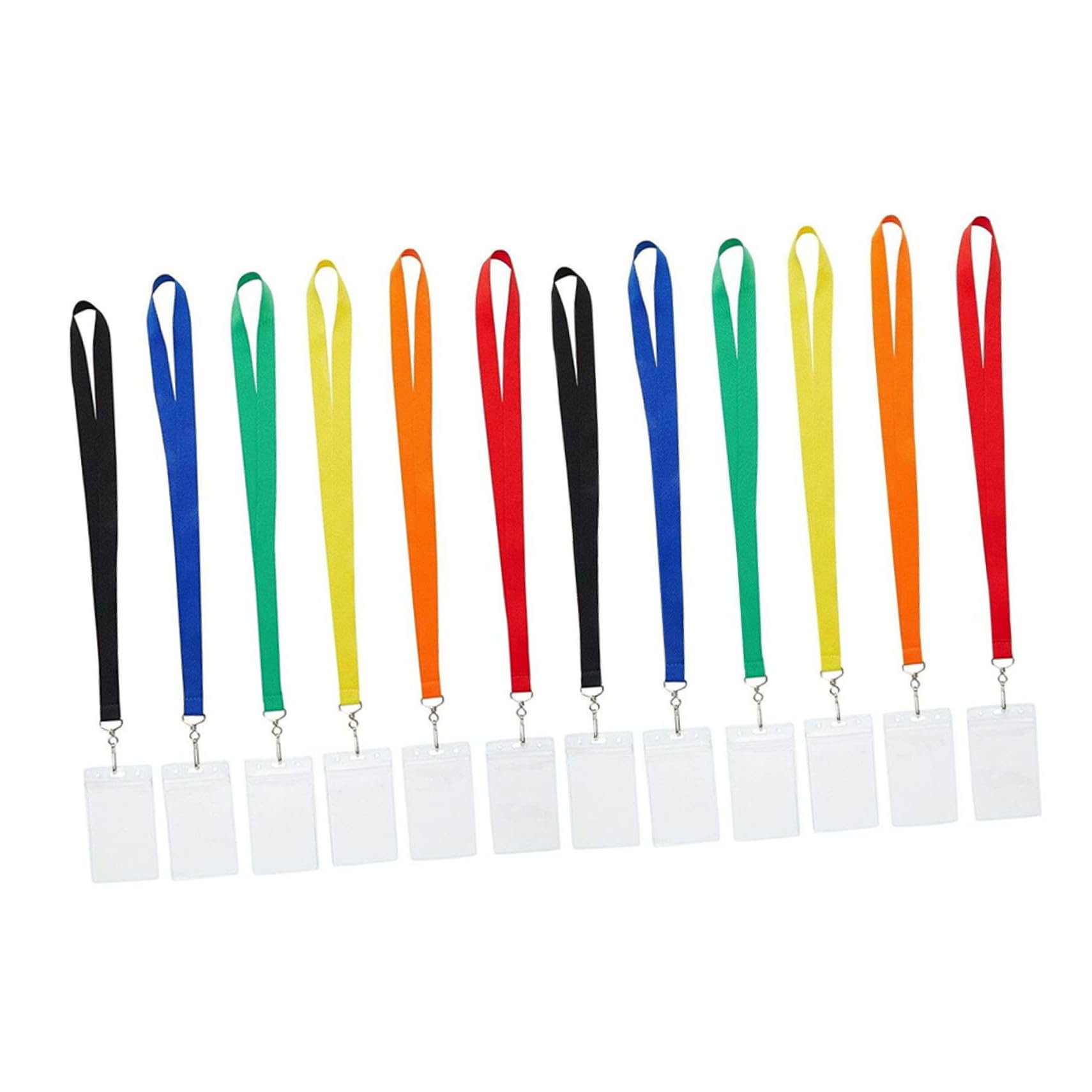 Lurrose 2sätze Tragbarer Wasserdichter Pvc - Mit Lanyard Teiliges Fünf Farben Für Id-karten Schülerausweise Und
