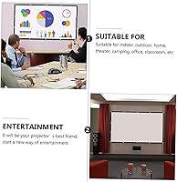 Vista 5 de Foldable Portable Projector Screen for Outdoor Use High-Definition Coating Lightweight Compact Projection Screen for Camping Home Theater