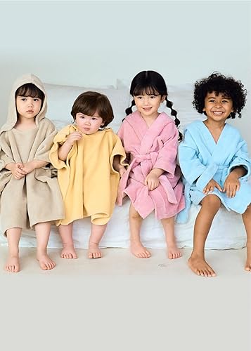 Miniatura 10 de Konny Toalla con capucha para bebé rayón de algodón de bambú, poncho con capucha, Oeko-TEX, ultra suave y de secado rápido, niñas, bebés, niños