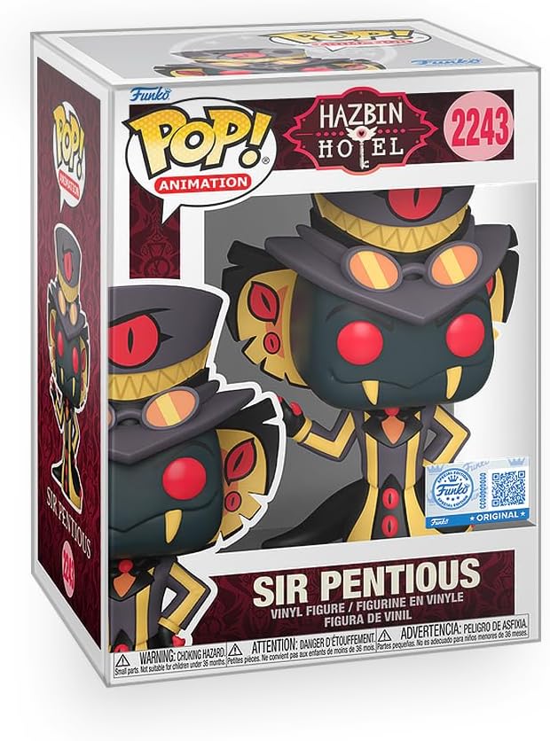 Epic Collectibles Pop Animation: Hazbin Hotel - Sir Pentious Exclusive Vinyl Figure Bundled with Box Protector Compatible for Funko