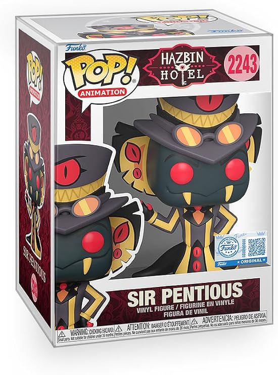 Epic Collectibles Pop Animation: Hazbin Hotel - Sir Pentious Vinyl Figure | Exclusive Bundled with Box Protector Compatible for Funko