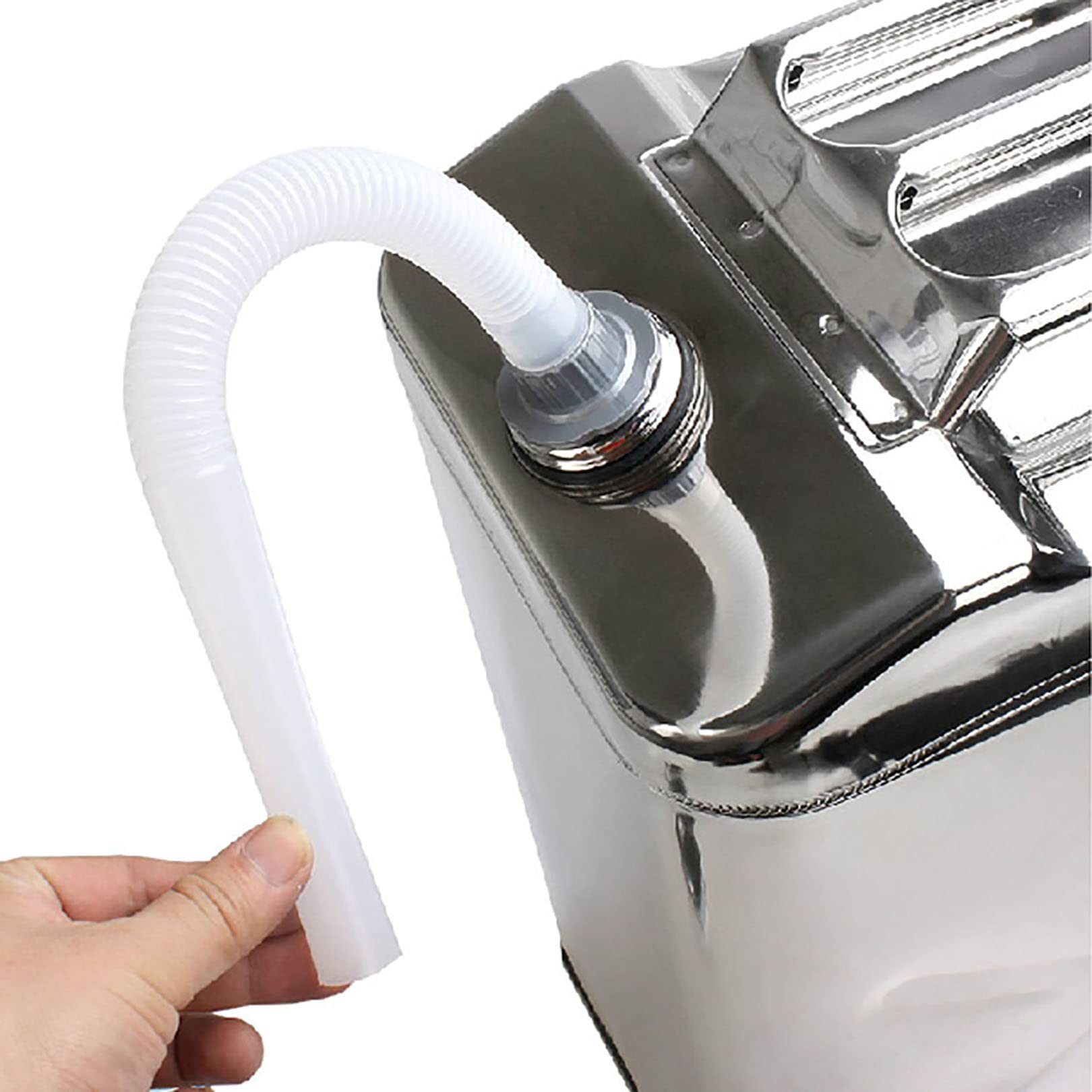 Este bidón de Gasolina de 5L/10L/15L/20L, bidón de Gasolina portátil de Acero Inoxidable 201, depósito de Combustible de Repuesto para automóviles y Motocicletas, bidones de Aceite portátile