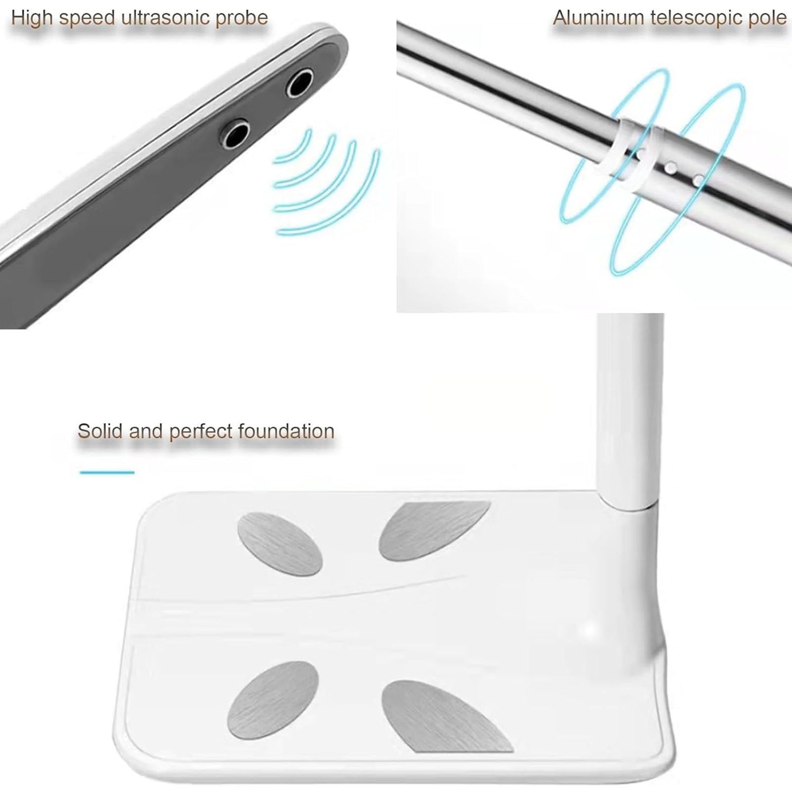 Pèse Personne Impédancemètre,Balance De Santé Numérique Capacité électronique De Balance Médicale De Taille Et De Poids, Avec Toise: 5-200 Kg/80-195 Cm