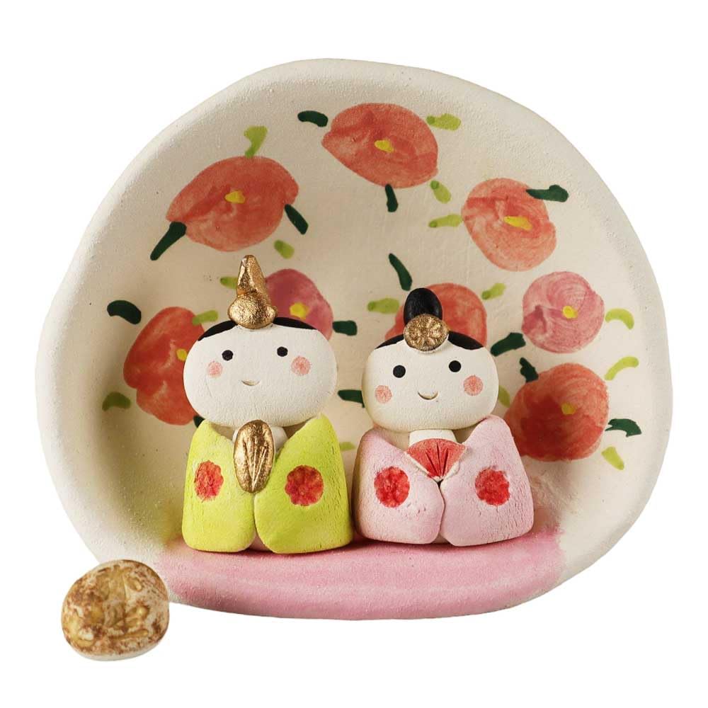 Amazon | 雛人形 コンパクト 陶器 小さい 可愛い ひな人形/ 弥生窯作