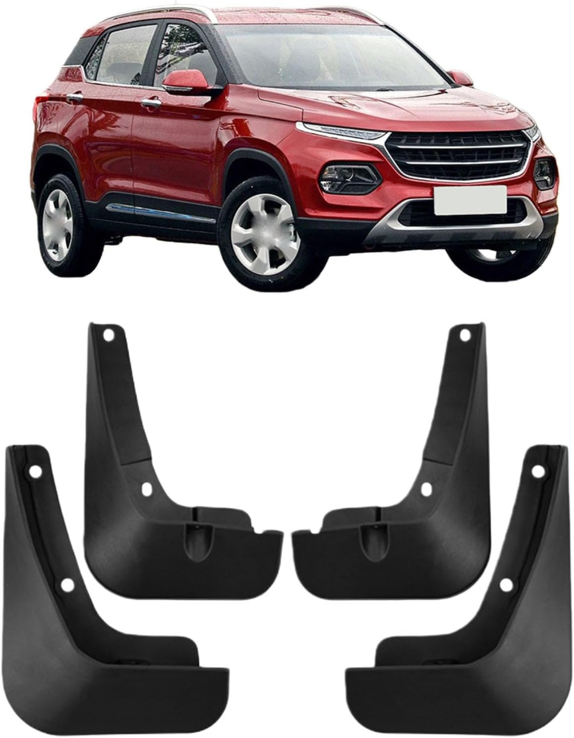 Mud Flaps for Baojun 510 2017-2018,Splash Guards Front and Rear 4-PC Set Fender Protector Exterior Accessories Easy Clean Installation