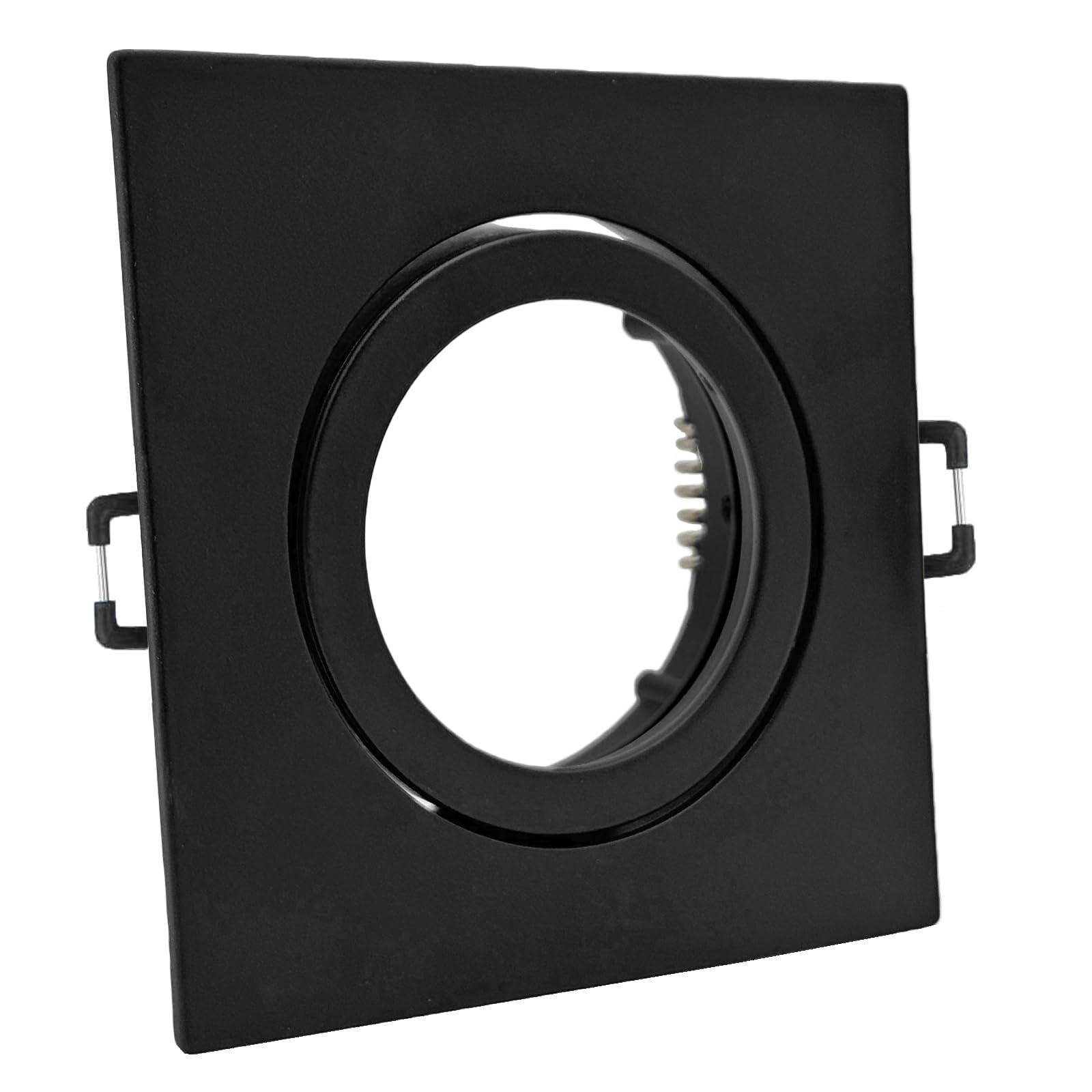 trendlights24 Carree-C LED Einbaustrahler 230V Schwarz eckig 3-Stufen dimmbar extra flach 35mm, 5er Set Neutralweiß 5W LED-Spots, Deckenspots schwenkbar