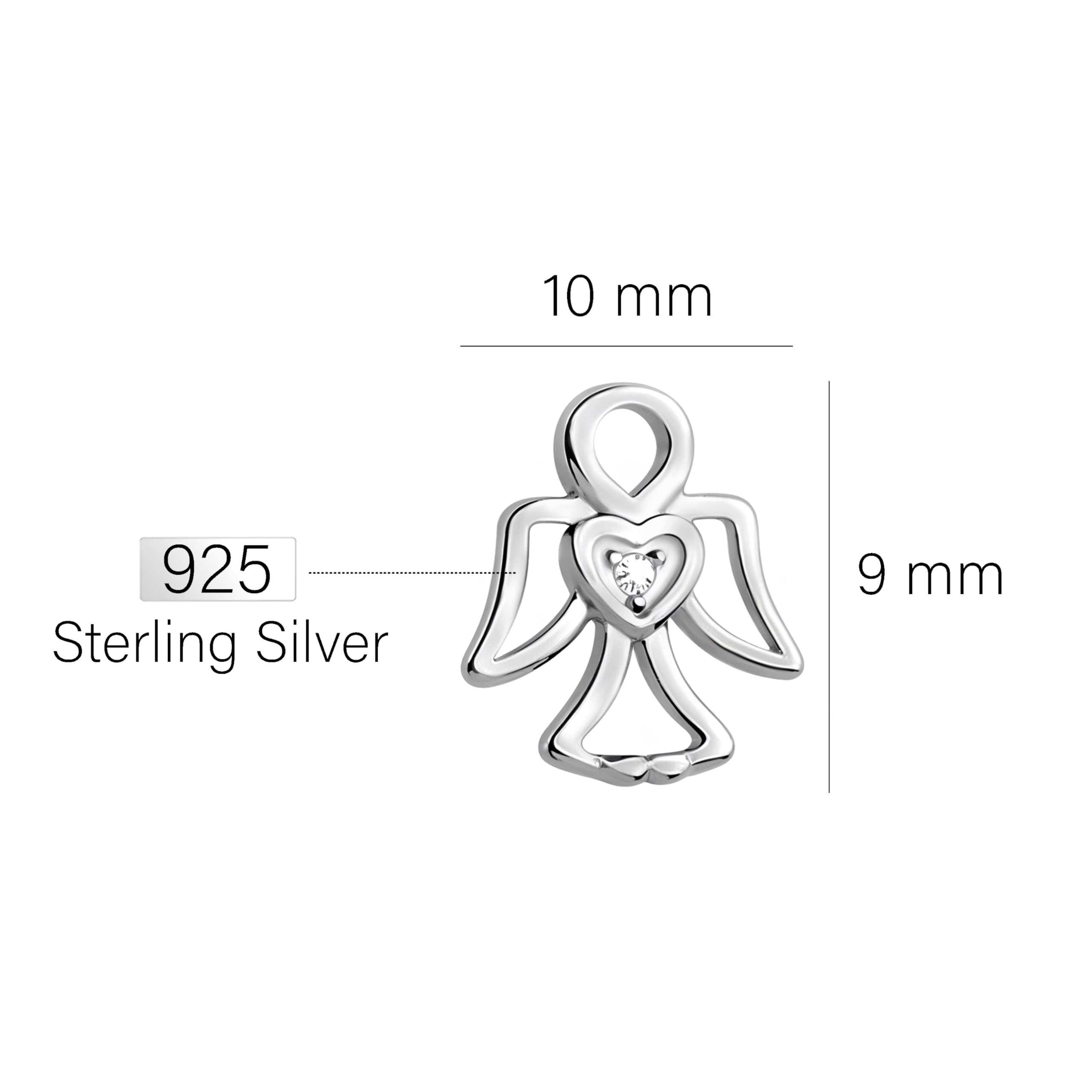 SOFIA MILANI - Pendientes para Mujeres en Plata de Ley 925 - con Circonitas - Pendientes de Ángel - 20690