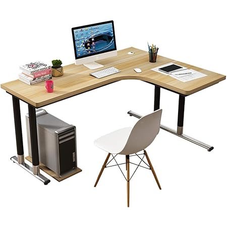 Amazon Co Jp 木製コーナーデスクl字型パソコンデスクオフィスデスク モダンなスタイルとmdfボード 簡単でデスクl字型パソコン デスクコーナーテーブルワークステーションアセンブルするゲーミング Color Yellow Size 1x100cm ホーム キッチン