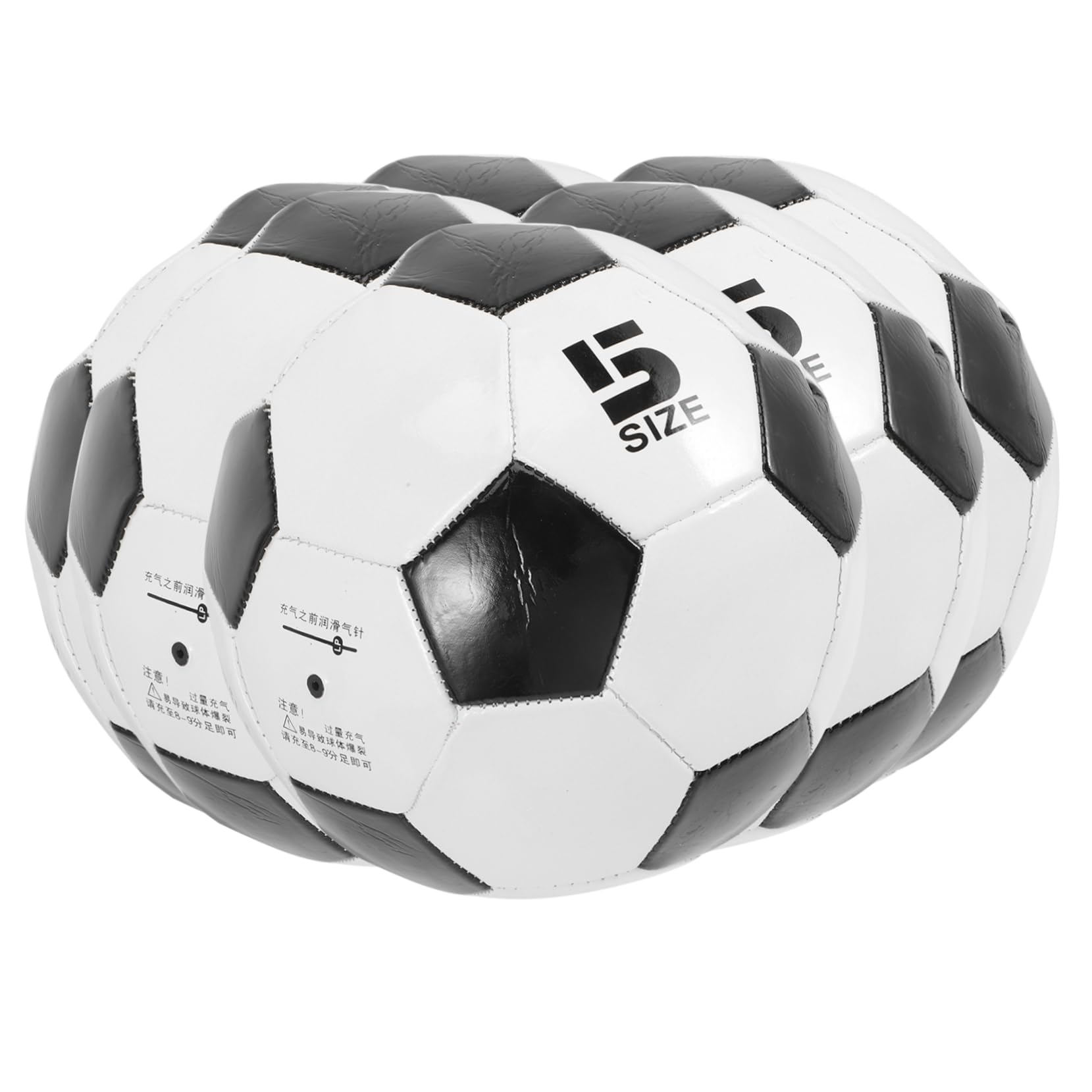 BESPORTBLE 6 Piezas Balón De Fútbol De PVC Talla Balón De Fútbol para Entrenamiento y Práctica Infantil Aire