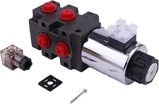Solarhome 12V 24GPM Hydraulic Multiplier Selector Diverter Solenoid Valve DV90-08S Compatible With Double/Single Acting Cylinders 6 Ports with #8 SAE (3/4”-16)