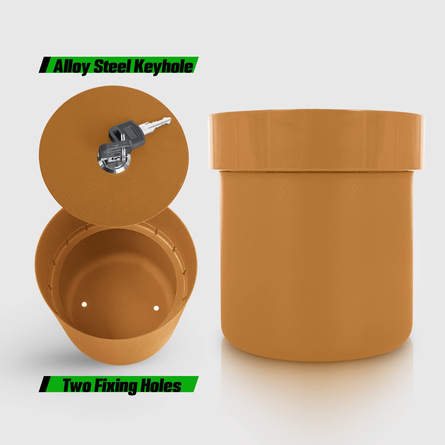 ISLANDSAFE Diversion Safe, Secret Hidden Key Safe Lock Box, Flower Pot Key Holder for Outdoor Garden, Home, Office - Image 4