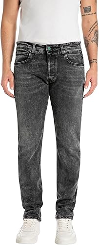 Replay Grover Original Jeans, 097 Dark Grey, 27W x 30L para Hombre