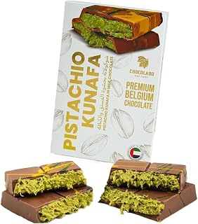 Chocolado Dubai Chocolate Kunafa Pistachio (The Original), 6.53oz - 185 grams - Imported from DUBAI UAE, Ideal Gift for all Occasions, 100% Original Taste!