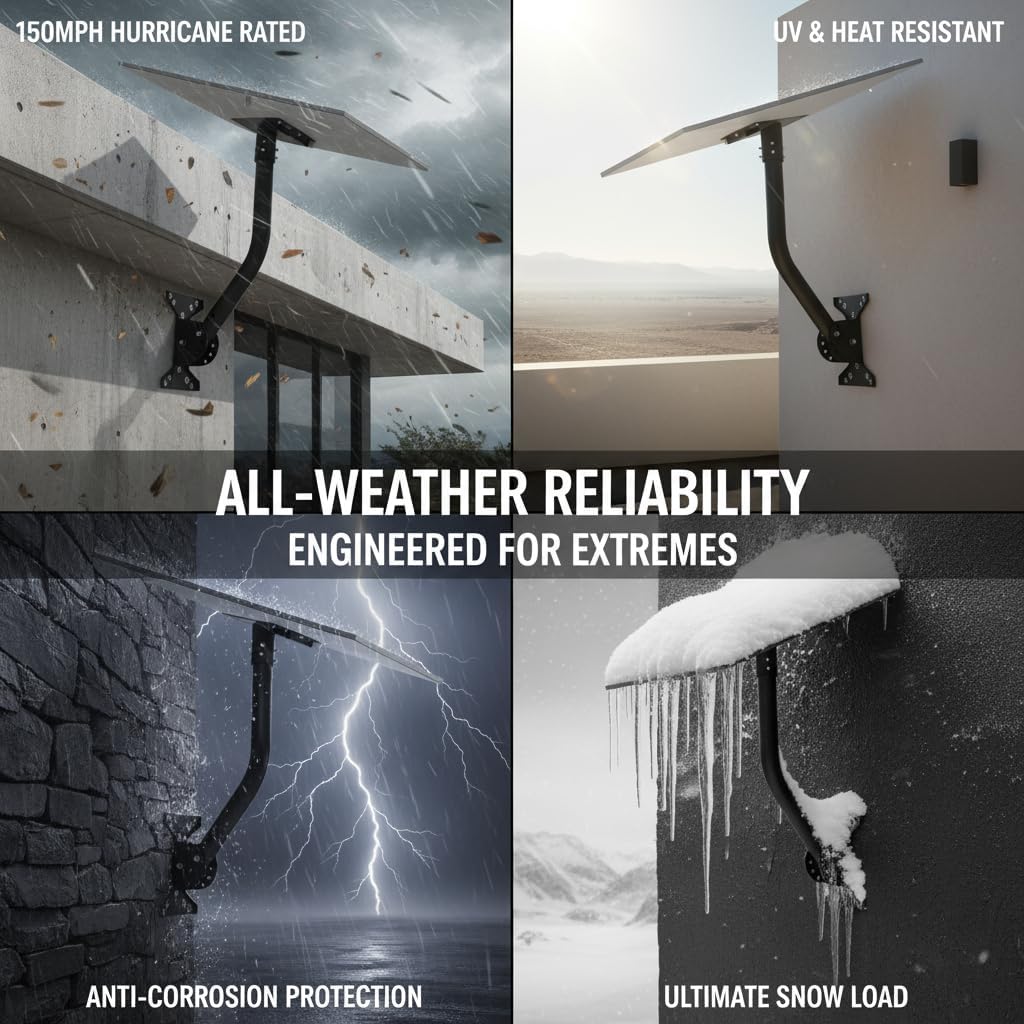 Starlink Gen 3 Mounting Kit for Roof, Pole & Wall Installations, Heavy Duty Adjustable Mounting Bracket with Accessories, Weatherproof Outdoor Satellite Dish Mount (Grey)