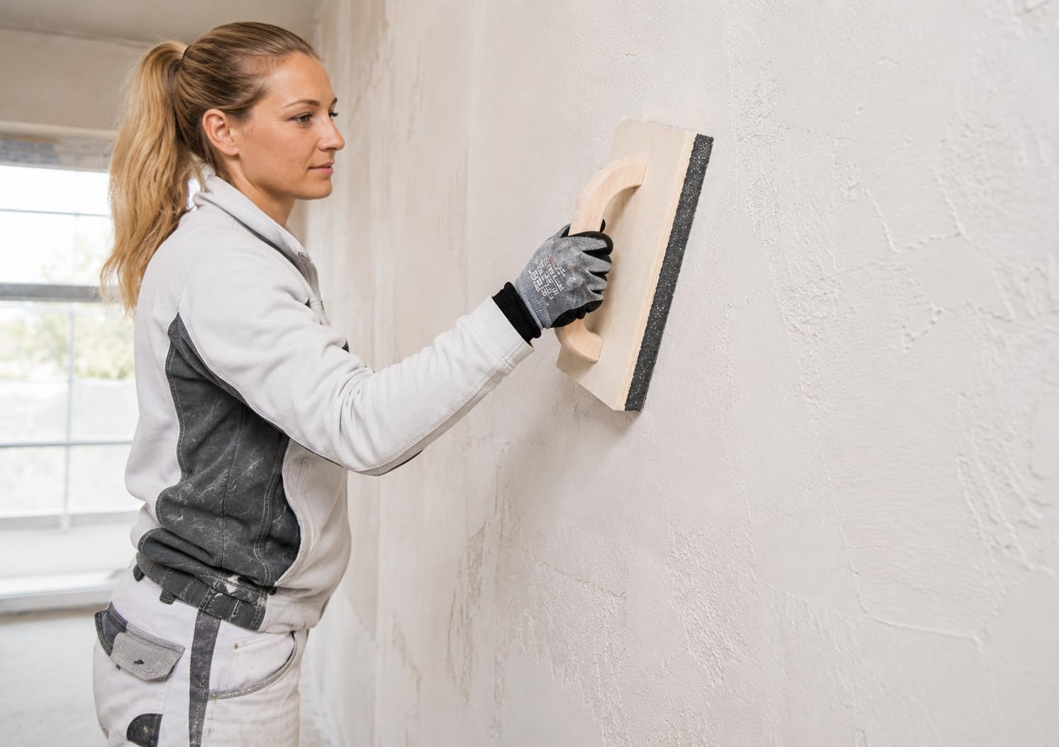 STUBAI Schleifbrett für Ytong und Styropor 500 x 240 mm, K16 Grobschliff, Schleifbelag aufgeklebt, Trockenbau, Mauerwerk, Putz, Beton, Estrich, Profi Bauwerkzeug für Handwerker und Sanierung
