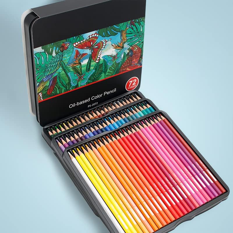 72 Colored Pencils, Quality Coloring Pencils for Adult Coloring Artists Professionals and Colorists, Soft Core, Sketching Drawing Pencils Set Art Supplies for Kid Beginners, Color Pencils for Students