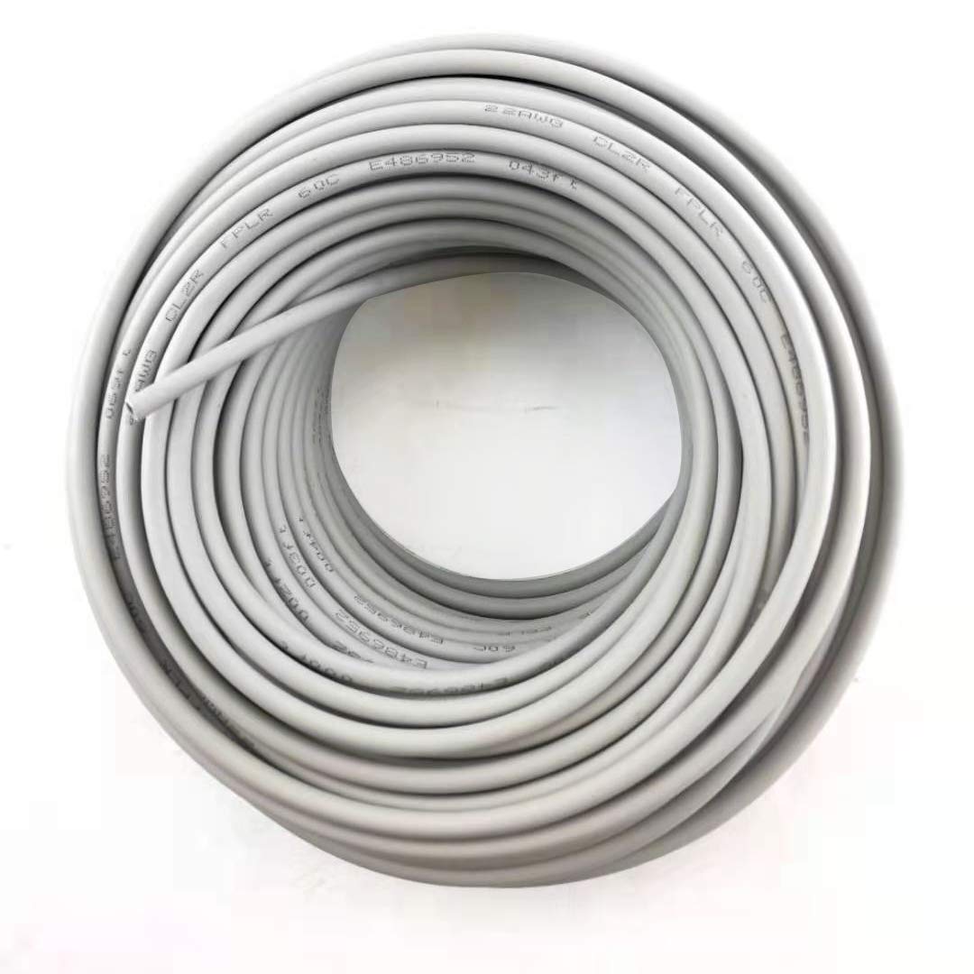 22 AWG 6 Conductors Shielded Security Alarm Wire Cable, Riser Alarm Control Cable, 125ft Spool Full Copper for Fire/Sound/Security Burglar Station Wire Security