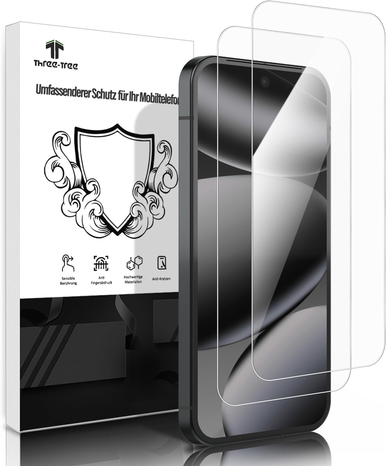 Schutzfolie für Panzerglas für Google Pixel 10 Pro 6,3 Zoll, 9H Folie Stoßfest Kratzfest Anti-Bläschen Gehärtete Glas Displayschutz, Hat Keinen Einfluss auf die Hülle, 2 Stück für Google Pixel 10 Pro - Amazon product rated Grade B