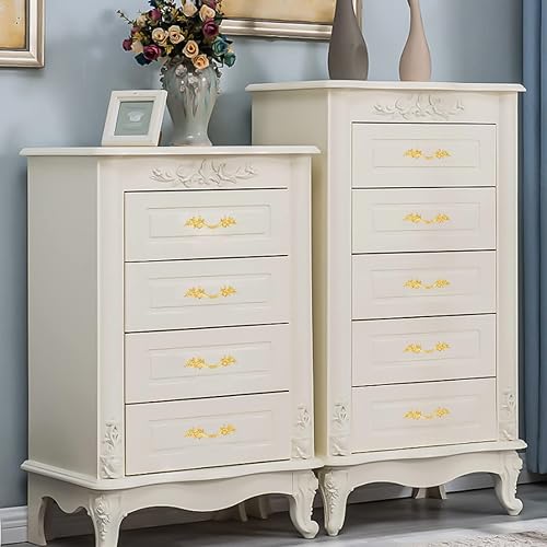 Miniatura 3 de Fvstar Paquete de 10 manijas antiguas de tocador, tiradores de gabinete de cocina, tiradores dorados de cajón de 2.5 pulgadas de agujero a agujero,