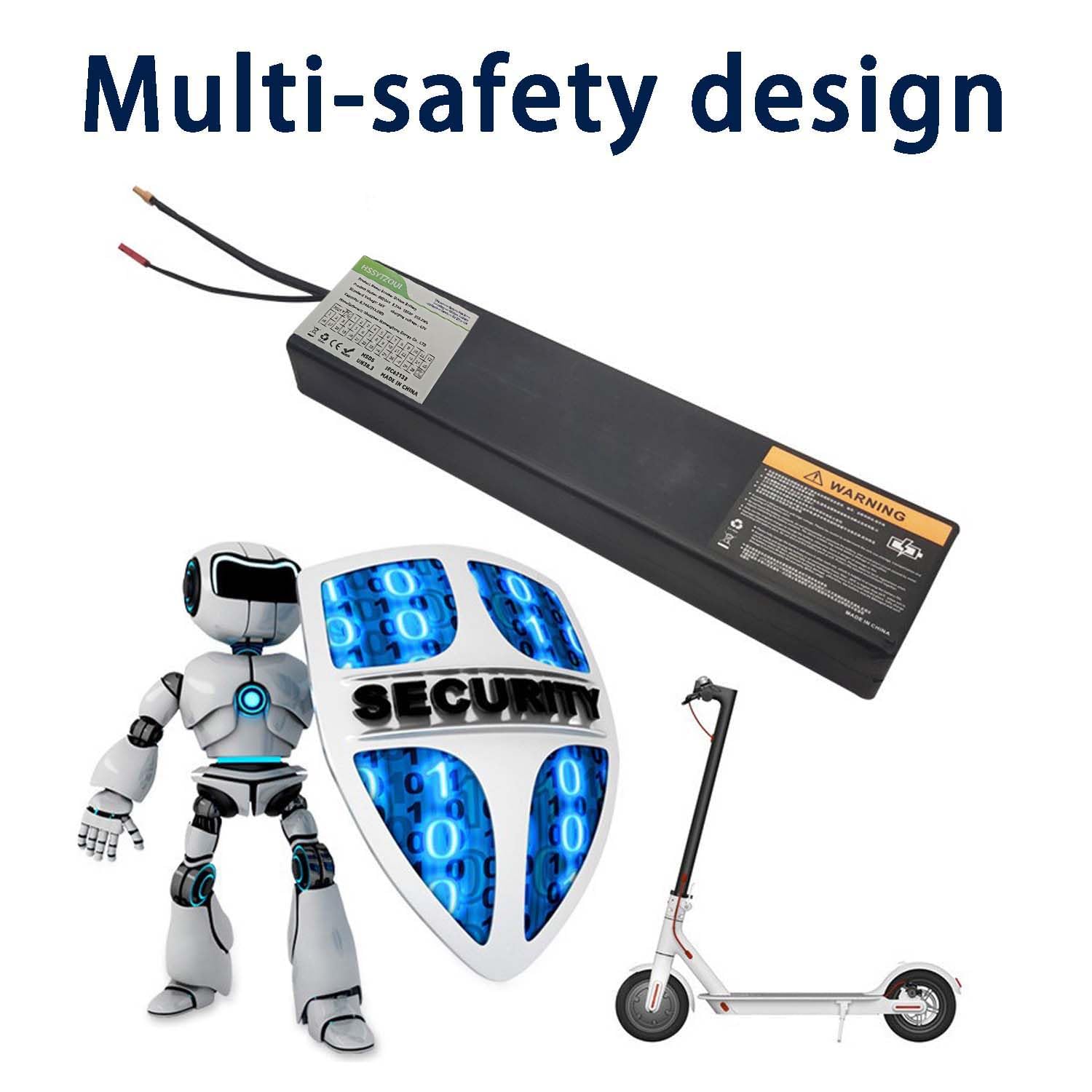 Batteria per scooter elettrico da 36 V 6AH / 7.5AH / 7.8AH / 8.7AH Batteria per scooter elettrico Sostituzione della batteria per scooter incorporato,36v,7.8AH
