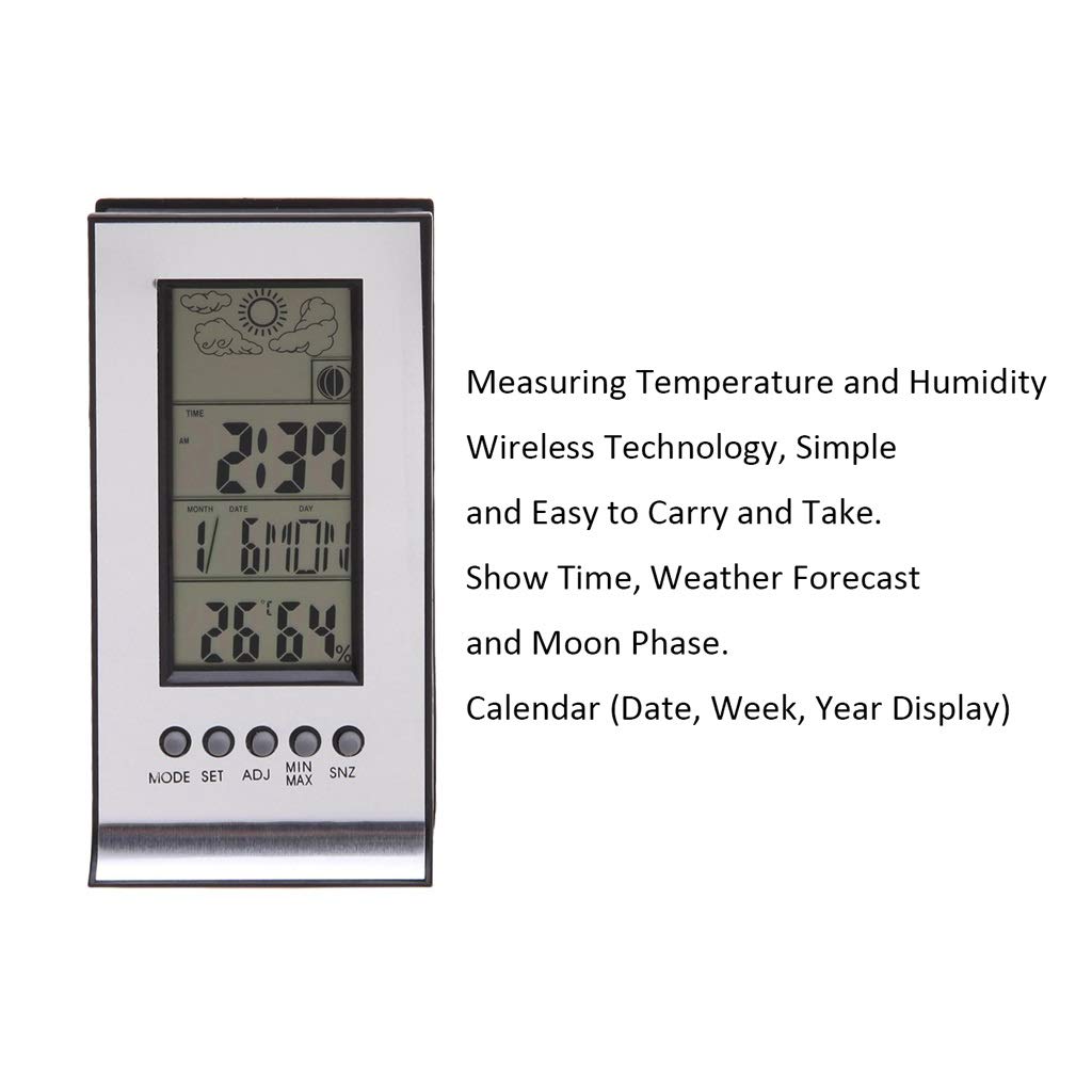 XF-B Draadloos digitaal lcd-weerstation voor weersvoorspelling met vochtmiddel voor binnen- en buitentemperatuur XF-B Draadloos digitaal lcd-weerstation voor weersvoorspelling met vochtmiddel voor binnen- en buitentemperatuur