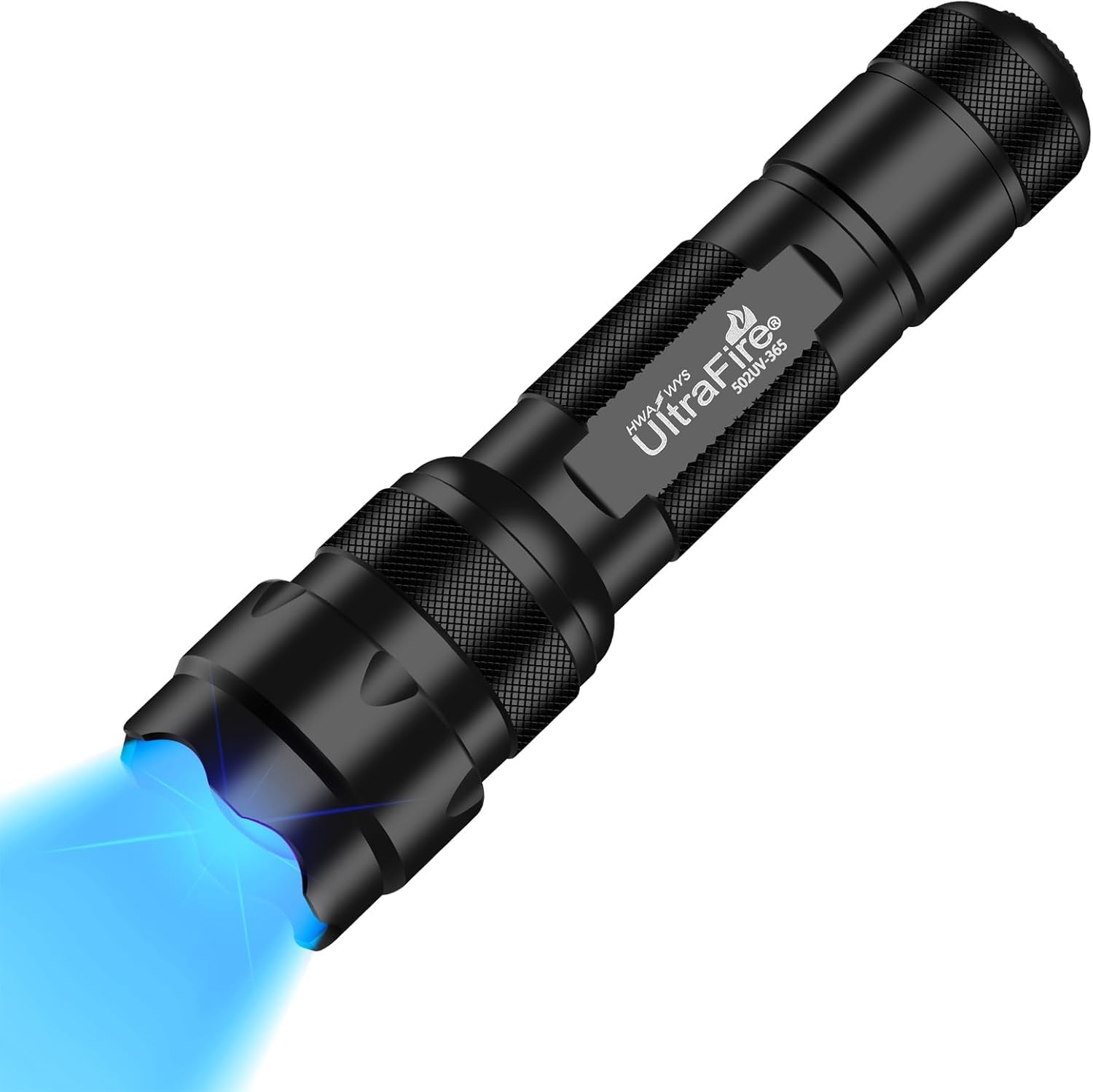 ULTRAFIRE UV Torch 365nm Black Light, Zoomable UV Light Ultraviolet LED Torch for Detecting Pet Dry Urine Stains, Curing Resin, Hotel Sanitation Inspection, Leak Detection, Rocks Minerals, 502UV