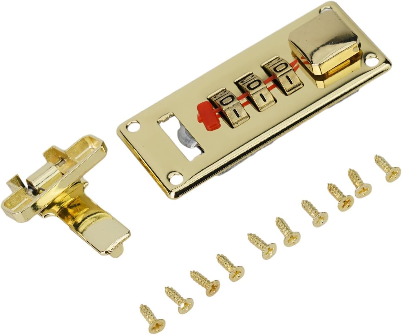 Retro Hardware Combination Lock Latch Suited For Various Box Types for Vintage Jewelry Wooden Boxes Case (Yellow Left)