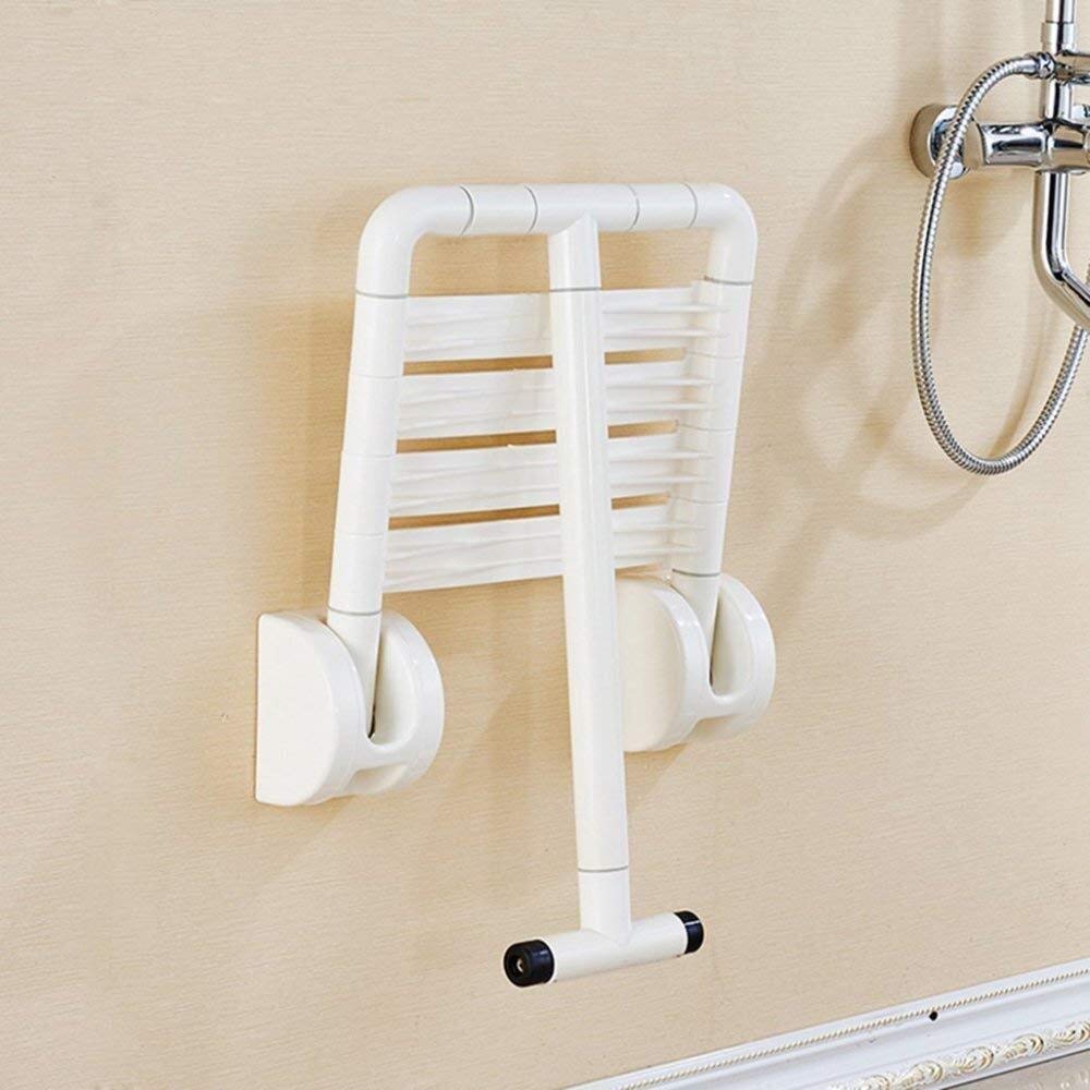 Home Essentials, Taburete para Asiento de Ducha Montado en la Pared, Taburete de Baño Plegable para Ducha Antideslizante para Personas Mayores Discapacitadas