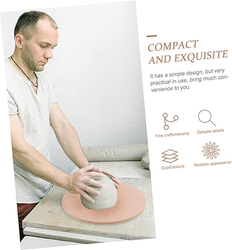 Miniatura 4 de COHEALI 4 Uds. Base de escultura Herramientas de cerámica Tablero de fibra Rueda de cerámica Cerámica Placas de fabricación de arcilla Herramientas