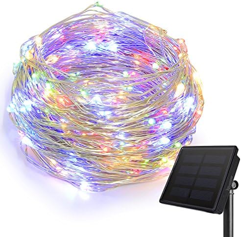 72ft Solar Fairy Lights -Upgraded Waterproof Outdoor Solar String Lights, Heepow IP65 Copper Wire Lights with 200 LED and 8 Modes for Garden,Patio,Windows,Trees,Party (Multi clours)