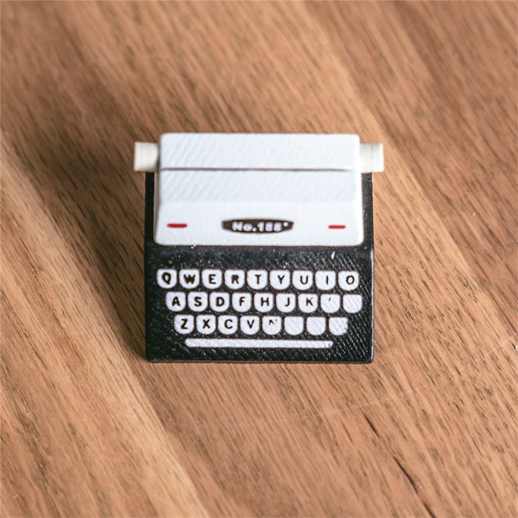 MOBYGKFY Vintage Wooden Typewriter Photo Card Desk Memo Holder Stand Decorative Stationery