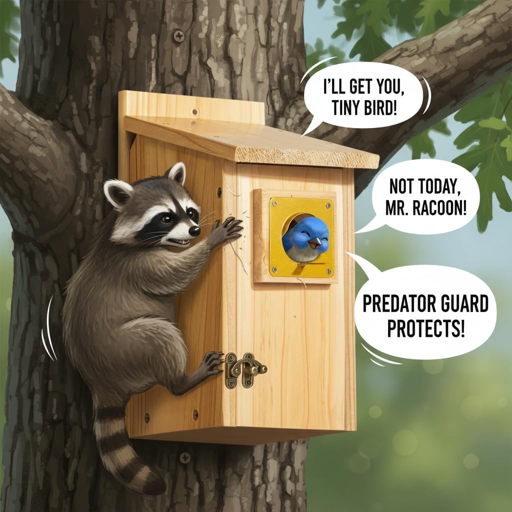 2 Pack Bird Houses for Outside Clearance with Copper Guard, Cedar Bird House Outdoor, Bluebird Finch Swallow Wren Chickadee Assembly Required，Lacquer Finished,Outdoor 5 Years Usage