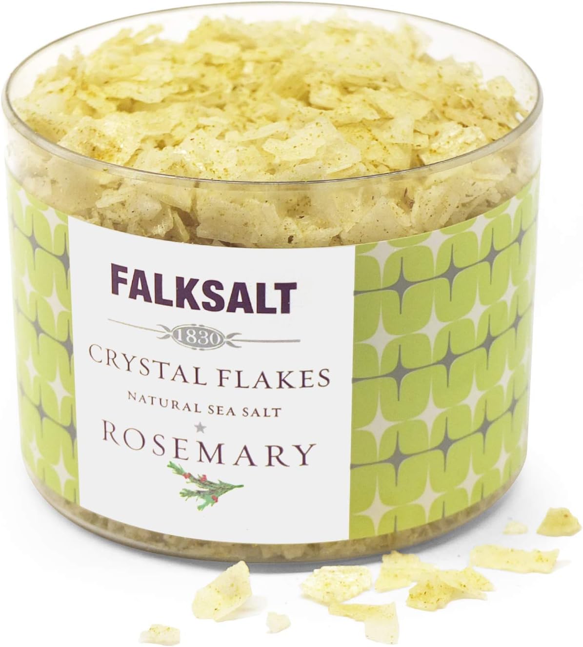 FALKSALT | Rosemary Sea Salt Flakes 2.47oz. | Gourmet Finishing Sea Salt Flakes | NON-GMO, Kosher and Halal Certified