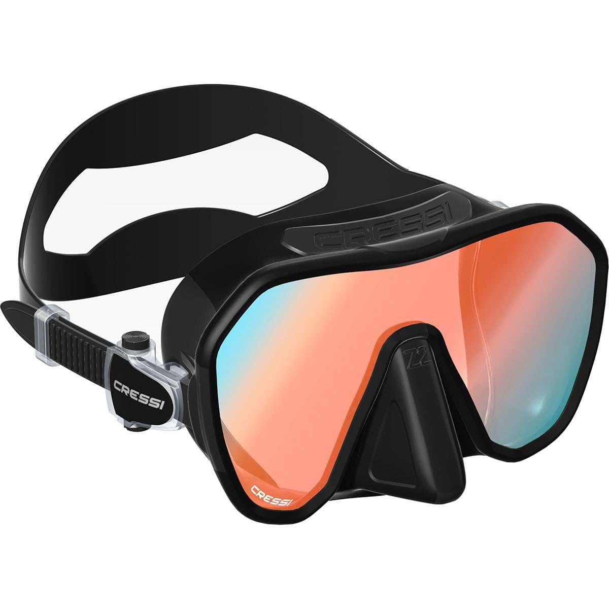 Amazon.com : Cressi Z2S Mask - Black, Blue Lens : Sports & Outdoors