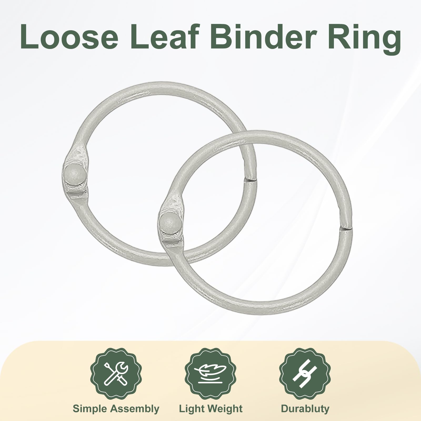 PATIKIL 48Pcs Loose Leaf Binder Rings - Image 3