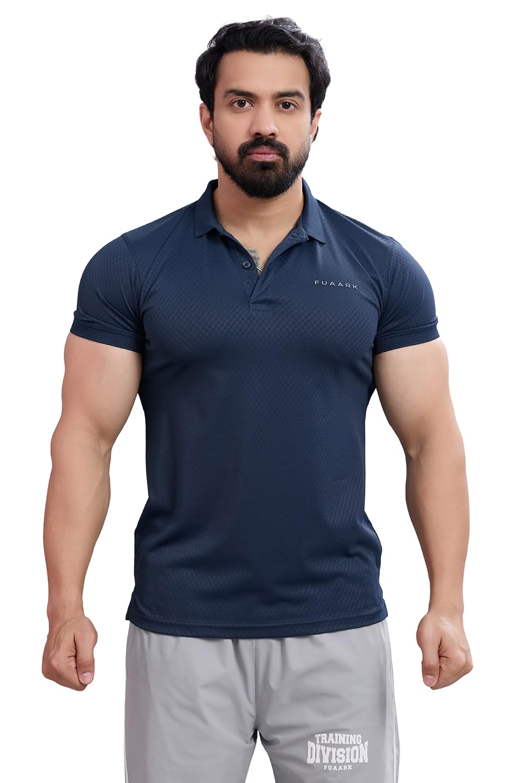 FUAARK Men's Wave Polo Slim Fit Checkered Tshirt-picture-21