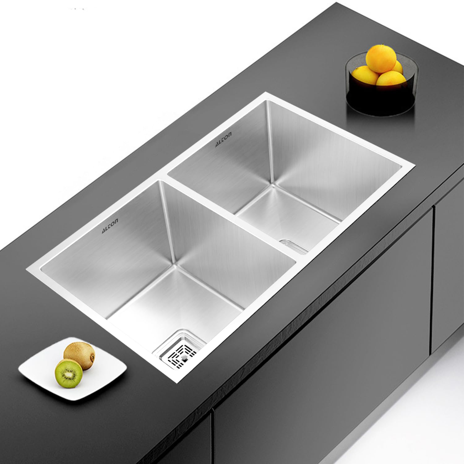 ALTON Stainless Steel Handmade Double Bowl Kitchen Sink With Basket (Matte, 37x18x9 INCH) (B07WJGYKWJ) Amazon Price History, Amazon Price Tracker