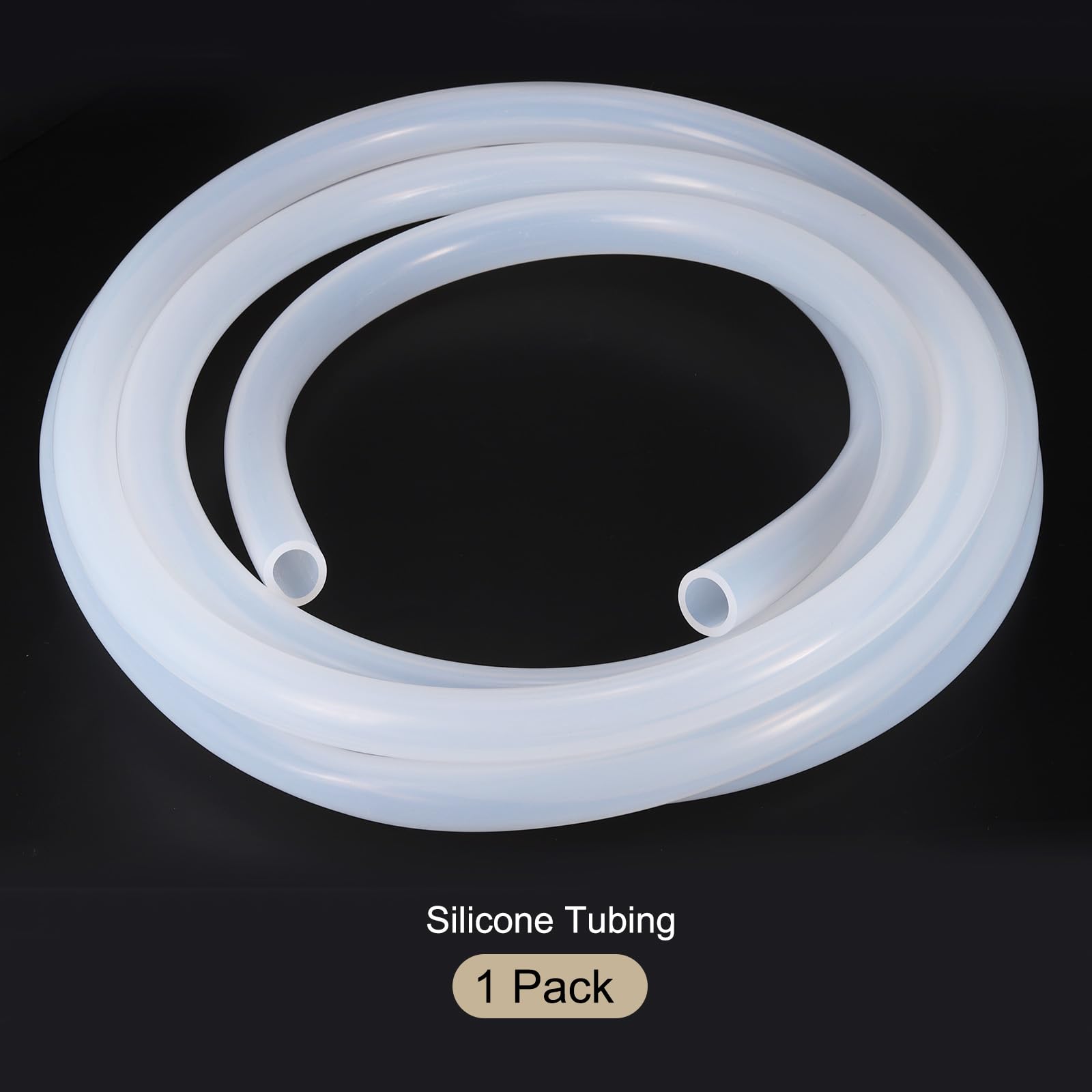 Tubi in silicone trasparente industriale da 4,9 m, diametro interno x diametro esterno 2,5 cm, tubi in puro silicone per pompe, sifonamento, drenaggio, irrigazione