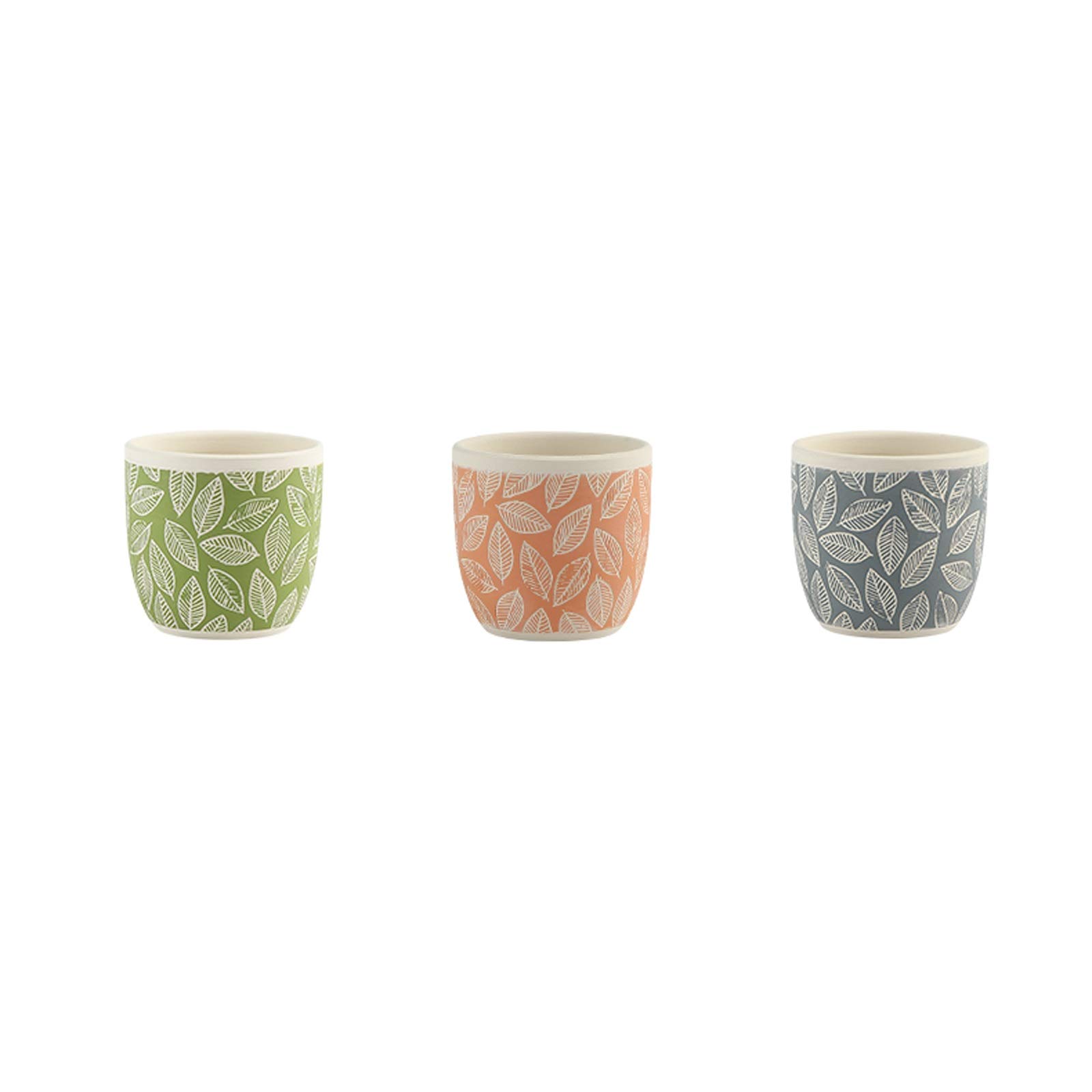 Doniczka Kwiatowe doniczki Nowoczesne ozdobne ogrodnictwo garnek z otworem drenażu i spodek odpowiednie do użytku wewnętrznego i zewnętrznego ceramiczne doniczki Doniczki(Green)